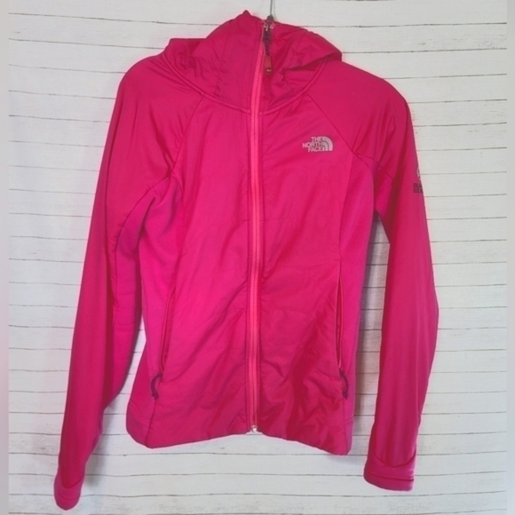 THE NORTH FACE SUMMIT SERIES WINDSTOPPER HOT PINK FULL ZIP HOODED JACKET… - Picture 2 of 16